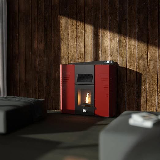 TBTPRICE Estufa de Pellets Canalizable 14 kW