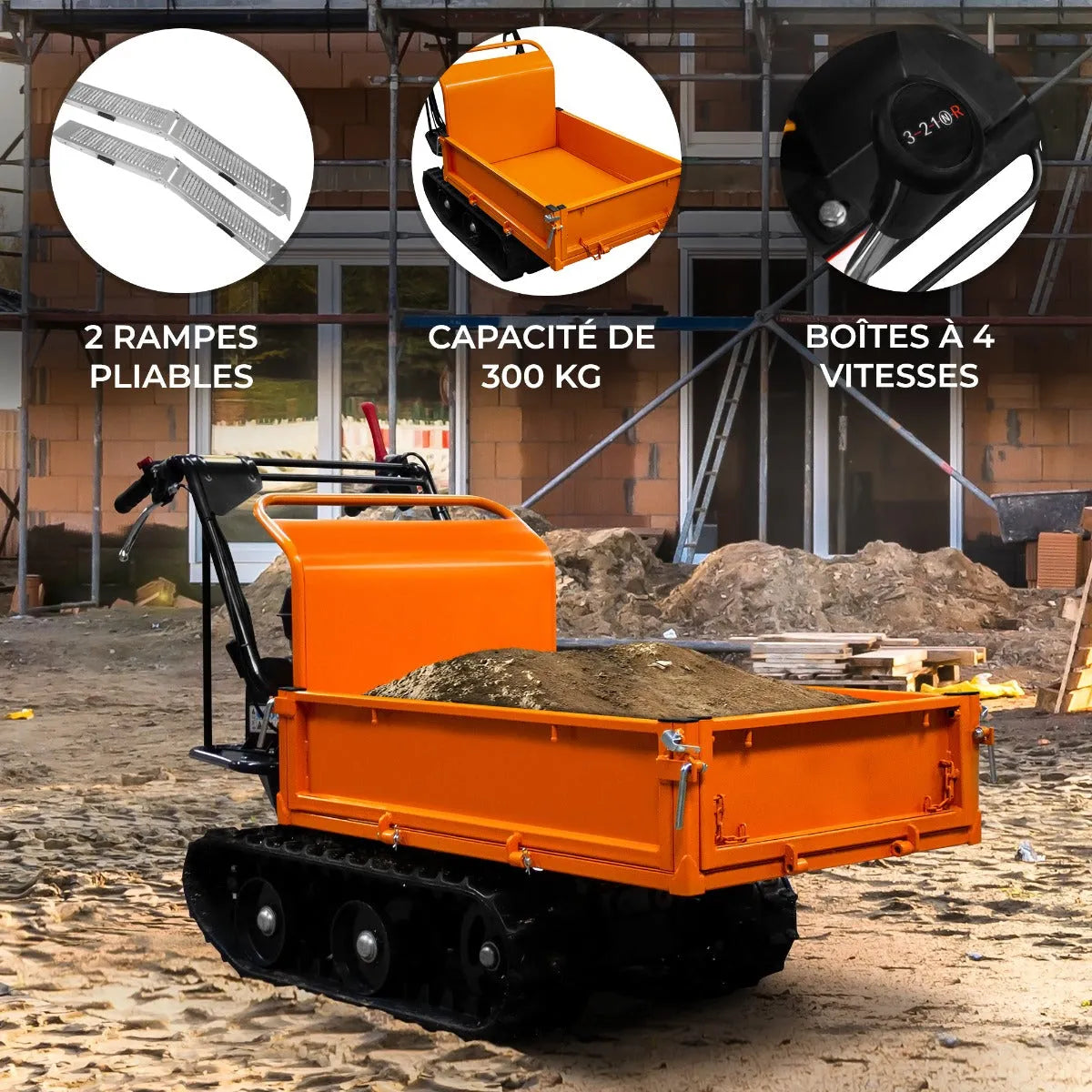 Mini Dumper à Chenilles Monstershop 6.5CV MKR00001139618
