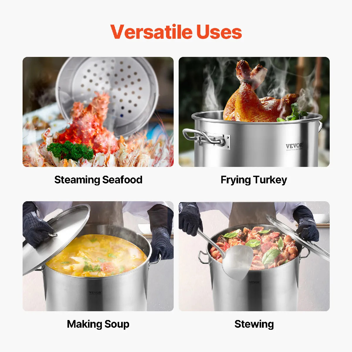 Marmite Inox 50cm Vevor Argent MKR00022438884
