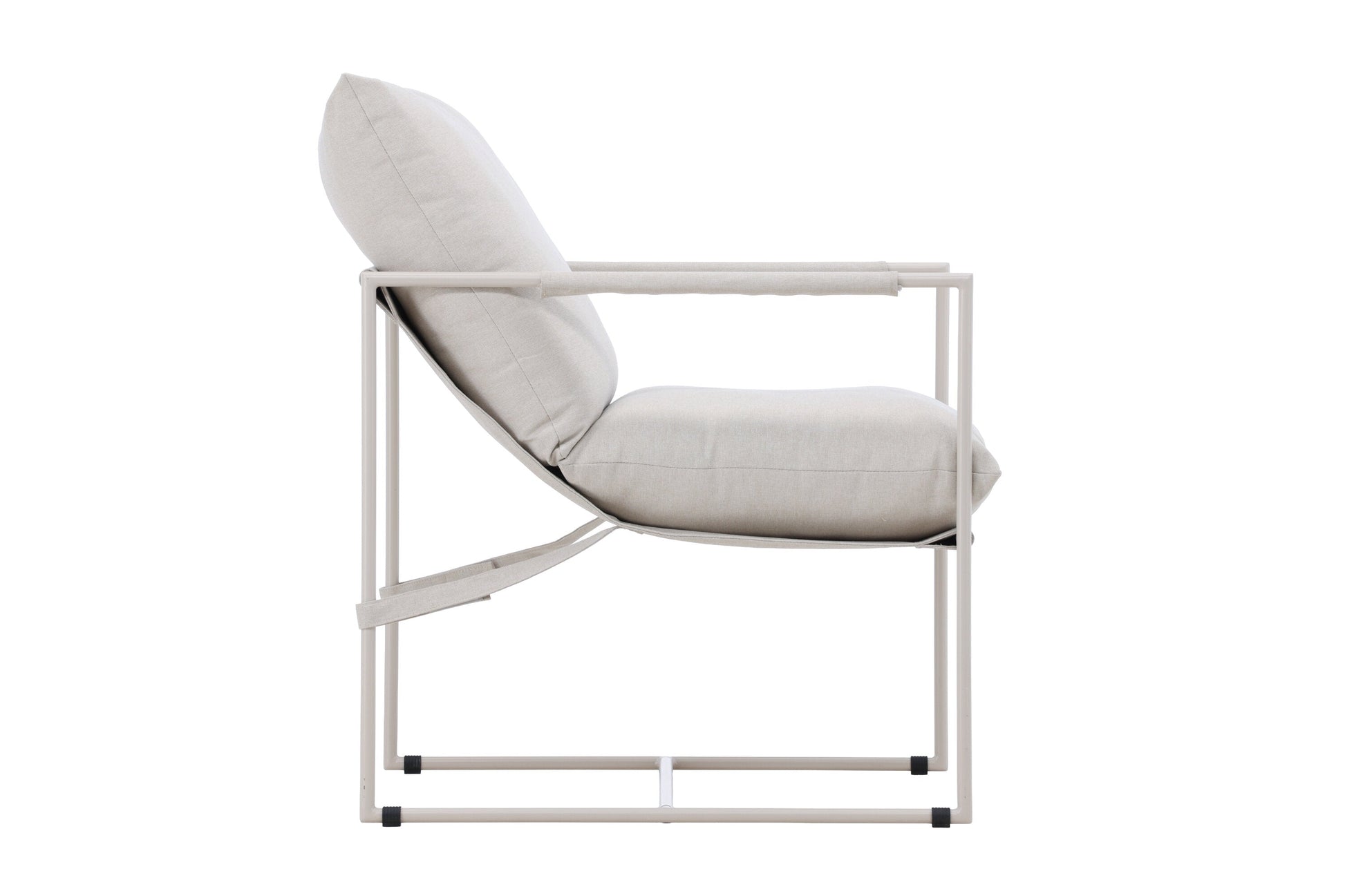 Luxusbetten24 Brika Stuhl, Modernes Beige mit Sitzkissen für Wohnzimmer