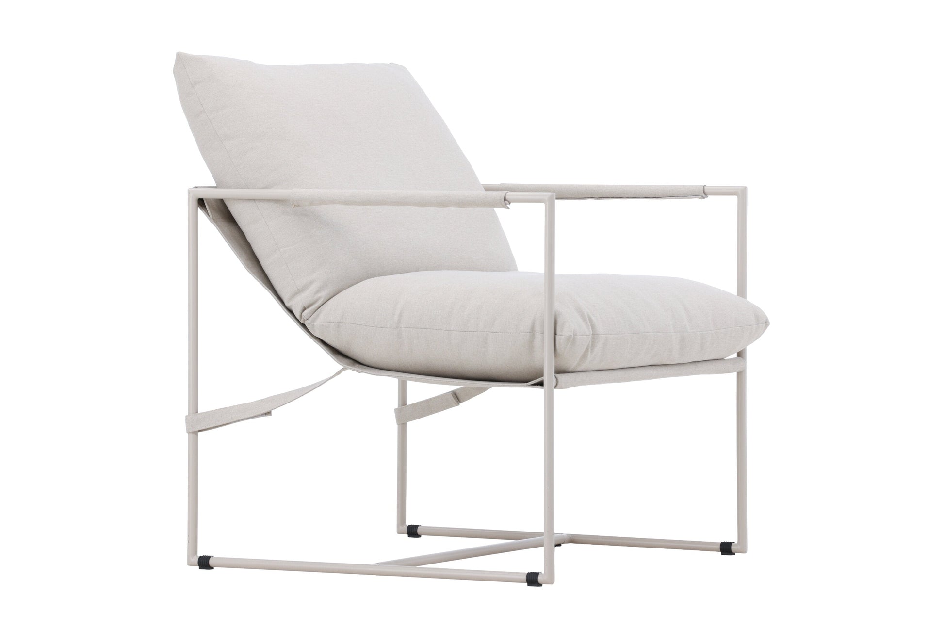 Luxusbetten24 Brika Stuhl, Modernes Beige mit Sitzkissen für Wohnzimmer