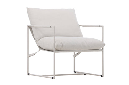 Luxusbetten24 Brika Stuhl, Modernes Beige mit Sitzkissen für Wohnzimmer
