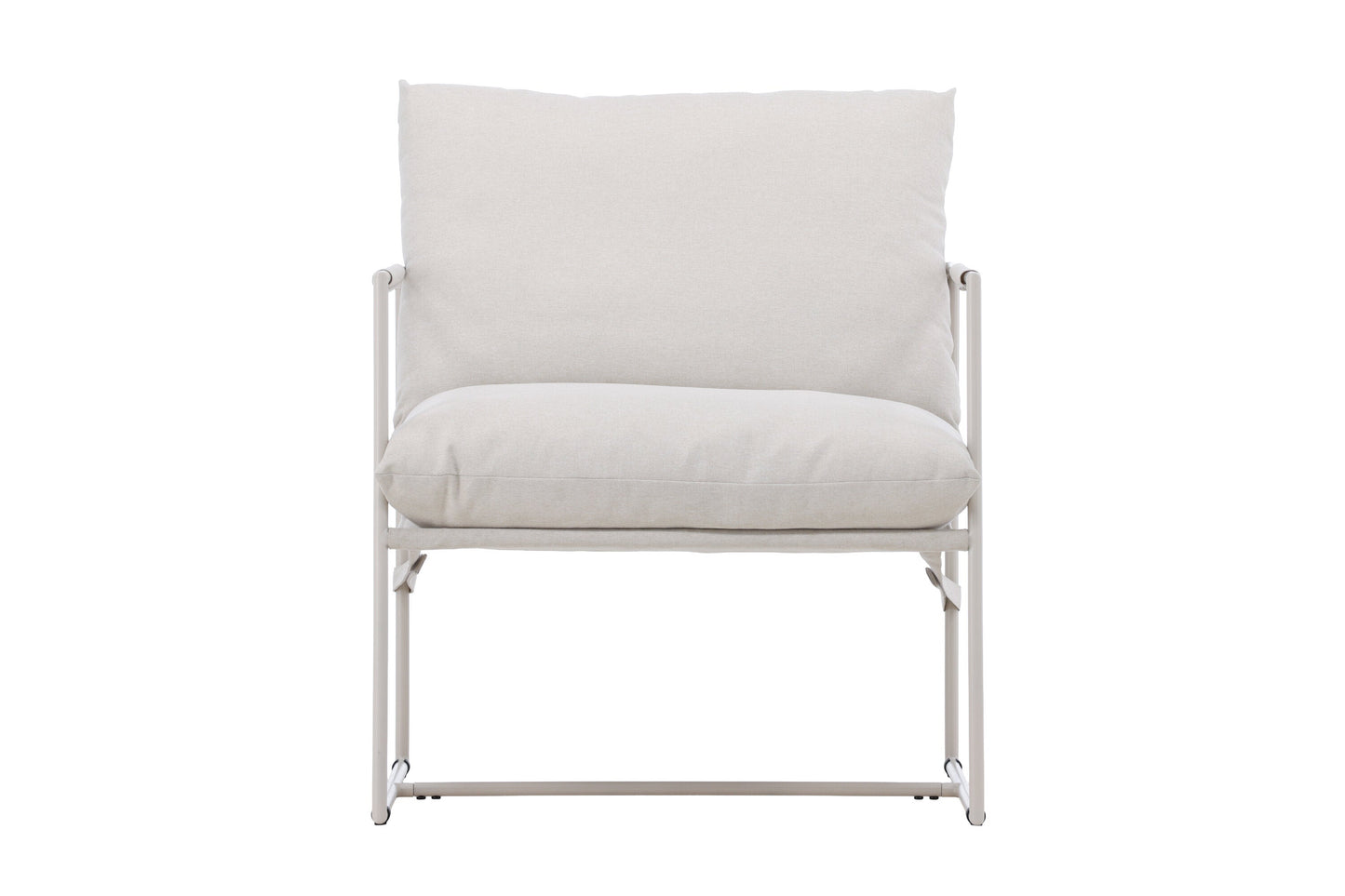 Luxusbetten24 Brika Stuhl, Modernes Beige mit Sitzkissen für Wohnzimmer
