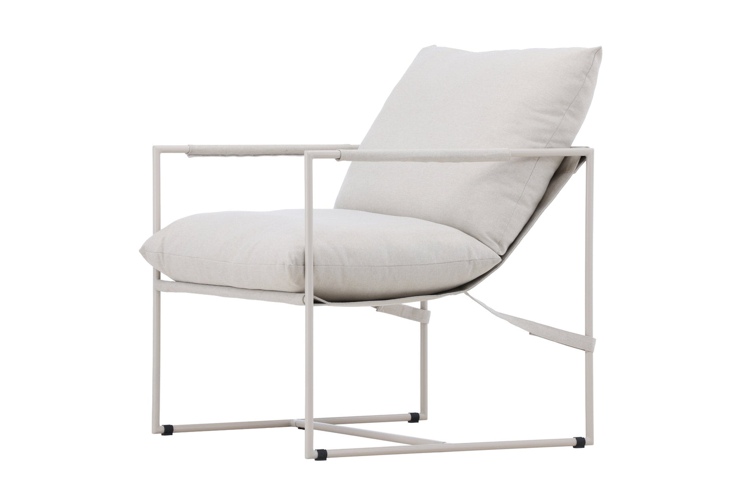 Luxusbetten24 Brika Stuhl, Modernes Beige mit Sitzkissen für Wohnzimmer
