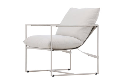 Luxusbetten24 Brika Stuhl, Modernes Beige mit Sitzkissen für Wohnzimmer