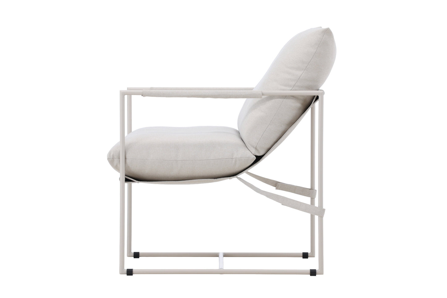 Luxusbetten24 Brika Stuhl, Modernes Beige mit Sitzkissen für Wohnzimmer