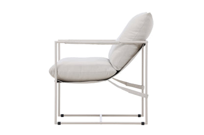 Luxusbetten24 Brika Stuhl, Modernes Beige mit Sitzkissen für Wohnzimmer