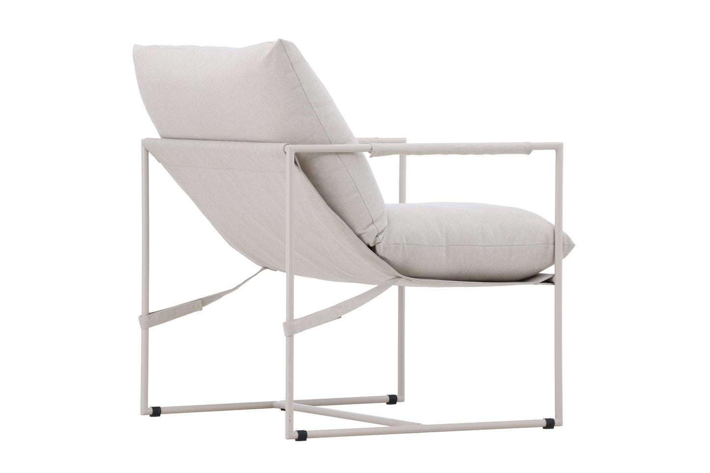 Luxusbetten24 Brika Stuhl, Modernes Beige mit Sitzkissen für Wohnzimmer