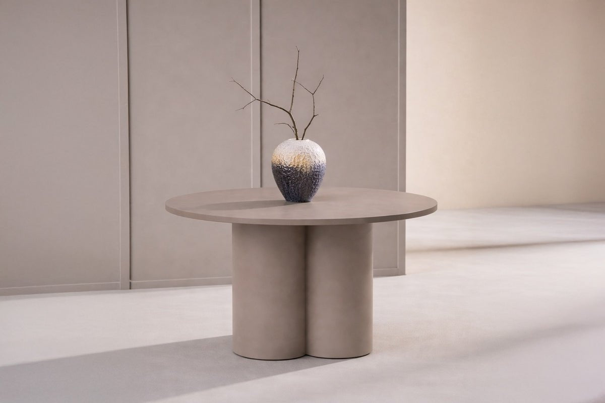 Luxusbetten24 Hovela Couchtisch Skulpturales Gestell Braun