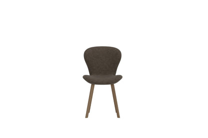 Esszimmerstuhl Elli 2er Set Braun mit Metallbeinen Modern