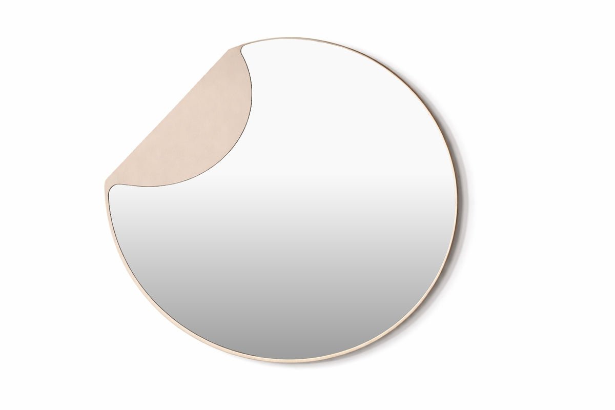 Luxusbetten24 Veni Spiegel mit beigem Rahmen, Beige Flur