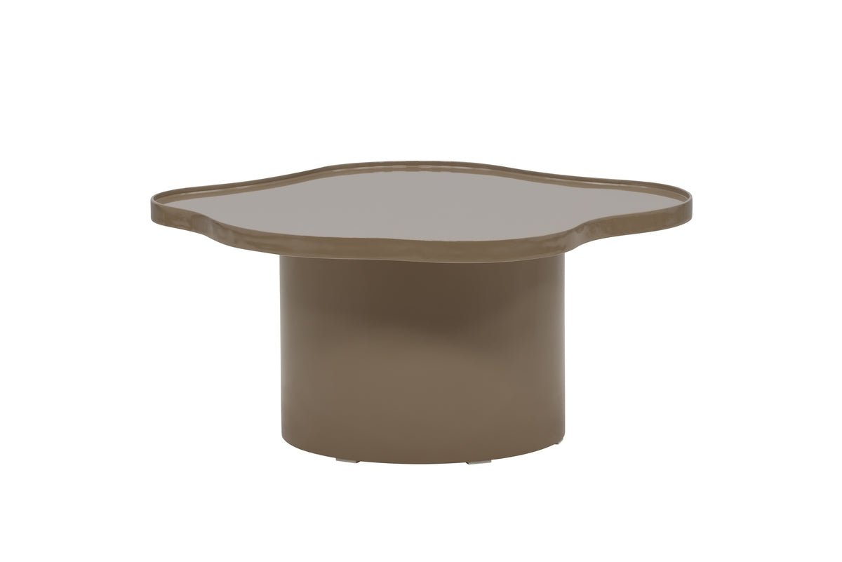 Luxusbetten24 Caron Couchtisch Braun Glänzende Oberfläche Modernes Design