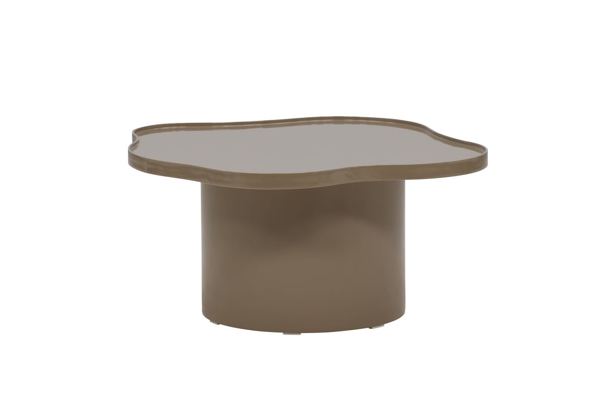 Luxusbetten24 Caron Couchtisch Braun Glänzende Oberfläche Modernes Design
