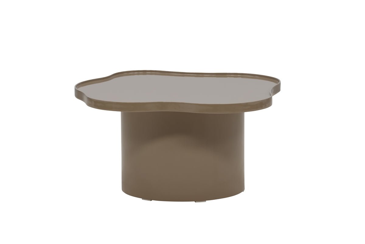 Luxusbetten24 Caron Couchtisch Braun Glänzende Oberfläche Modernes Design