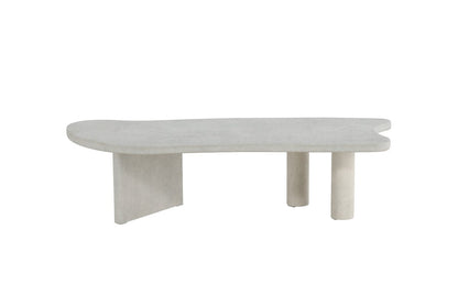 Luxusbetten24 Adam Couchtisch Betonoptik Hellgrau, asymmetrisches Design Modern