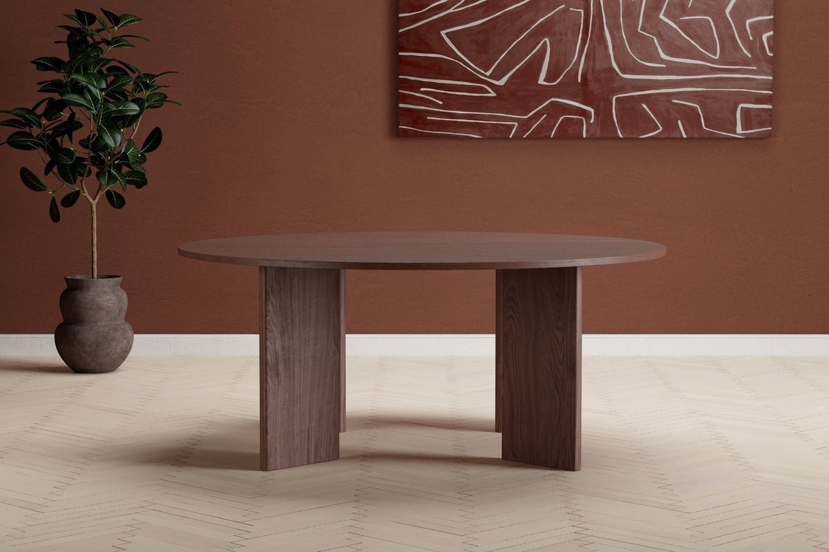 Großer Esstisch Bars in Mokka mit Holzoptik Design