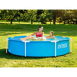 Intex Metal Frame Piscina Tubular Resistente 2,44 m x 0,51 m Azul