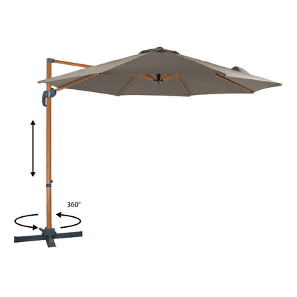 Axi House Marisol Parasol Desplegable Rectangular Taupe 300cm