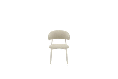 Luxusbetten24 Fernand 2er Set Esszimmerstuhl Beige Stahlgestell Modell
