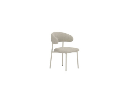 Luxusbetten24 Fernand 2er Set Esszimmerstuhl Beige Stahlgestell Modell