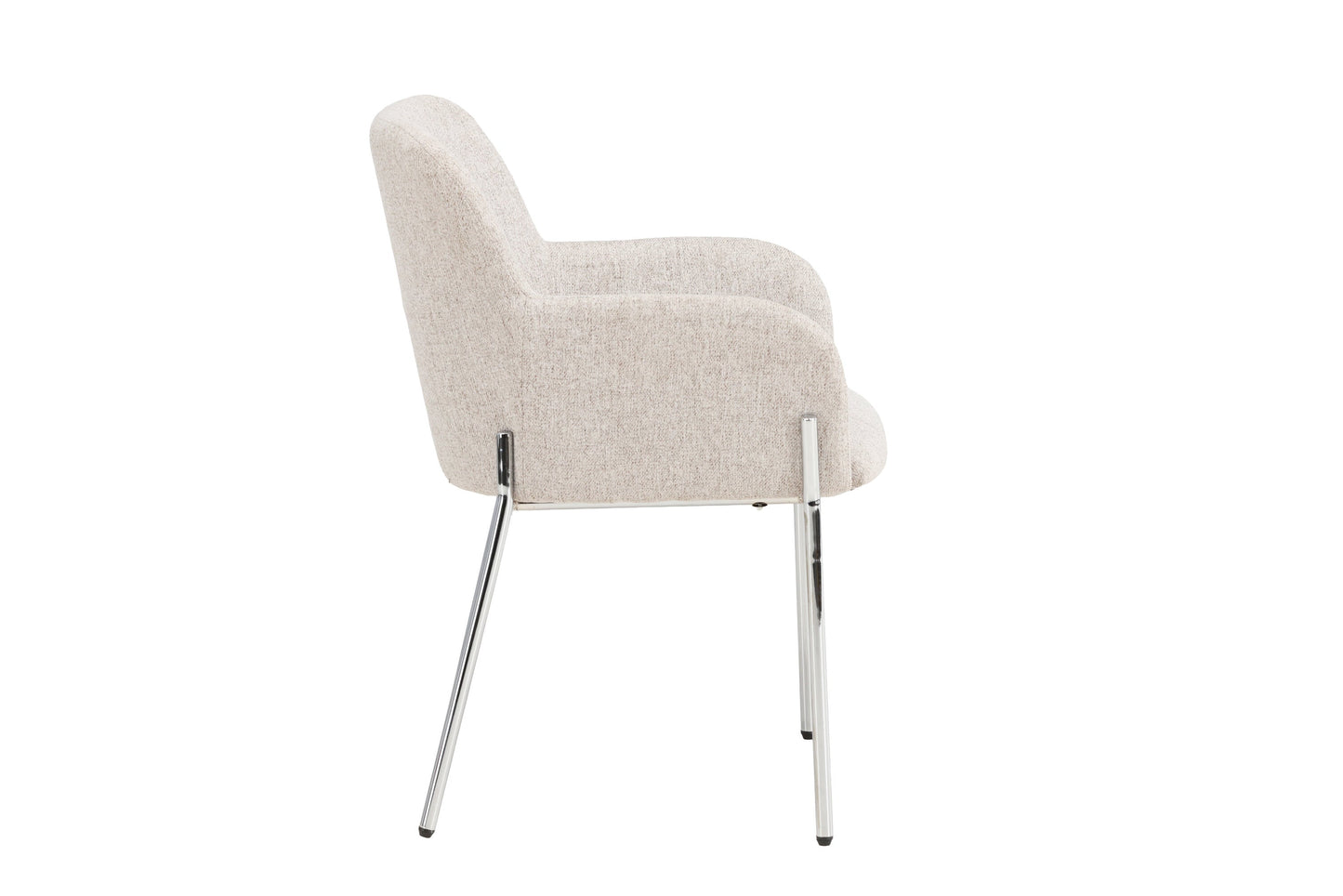 Luxusbetten24 Helora Stuhl Beige Polyester-Leinen