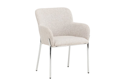 Luxusbetten24 Helora Stuhl Beige Polyester-Leinen