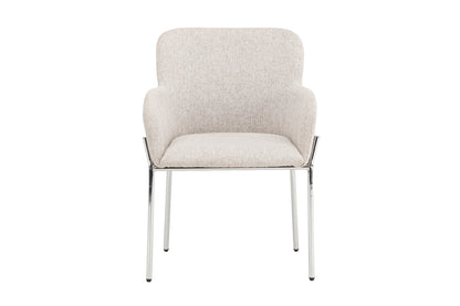 Luxusbetten24 Helora Stuhl Beige Polyester-Leinen