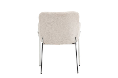 Luxusbetten24 Helora Stuhl Beige Polyester-Leinen