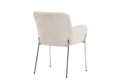 Luxusbetten24 Helora Stuhl Beige Polyester-Leinen