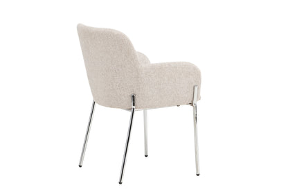 Luxusbetten24 Helora Stuhl Beige Polyester-Leinen