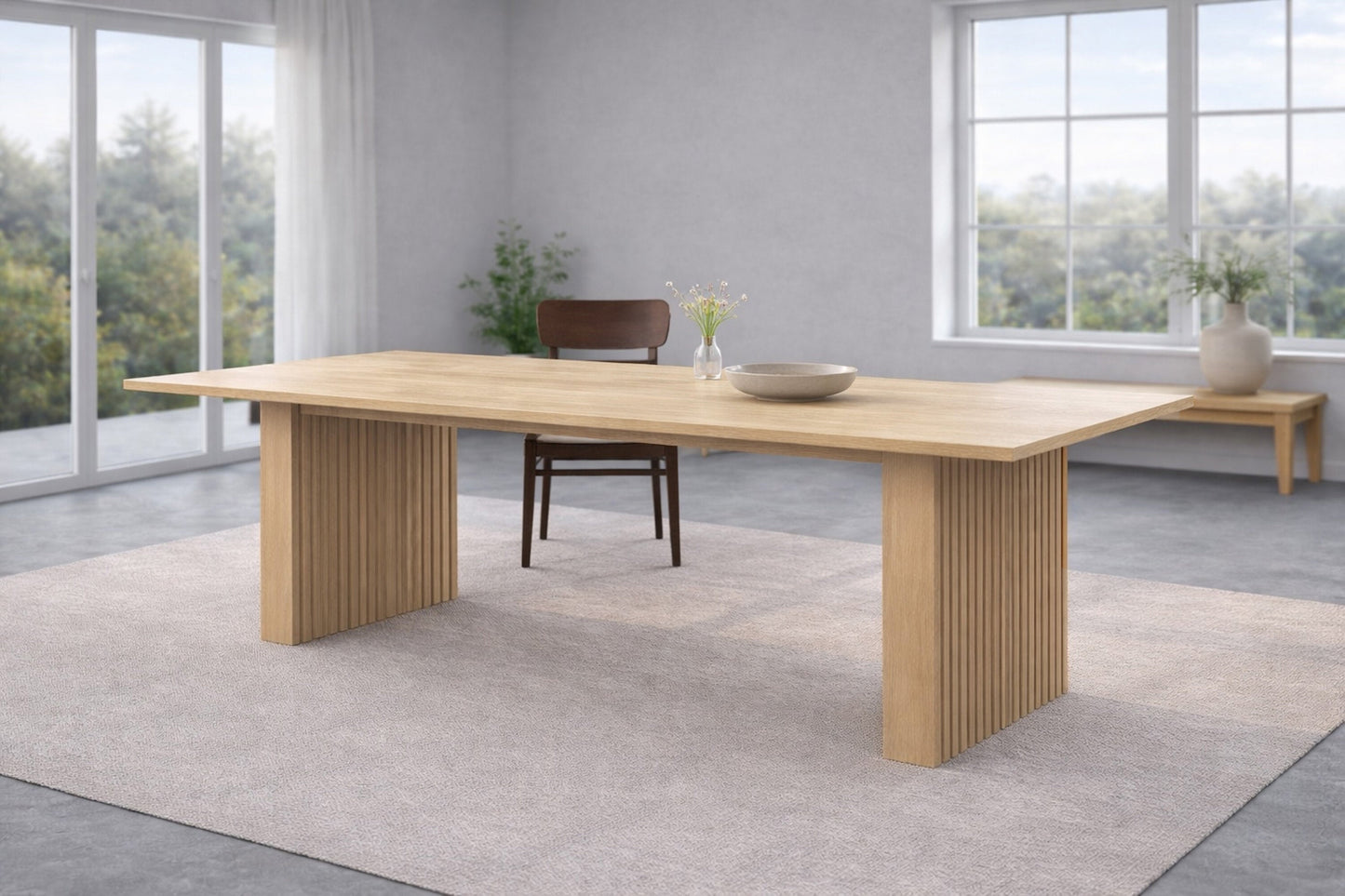 Luxusbetten24 Caleno Esstisch mit Gummibaumholz-Oberfläche 180 cm Breite