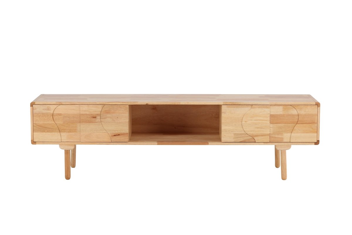 Luxusbetten24 Janice Sideboard aus Gummibaumholz, Natur 200 cm