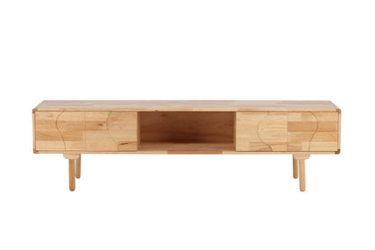 Luxusbetten24 Janice Sideboard aus Gummibaumholz, Natur 200 cm