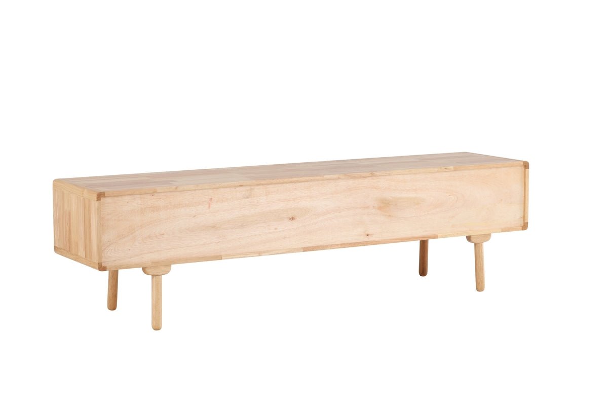 Luxusbetten24 Janice Sideboard aus Gummibaumholz, Natur 200 cm