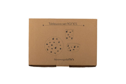 Kinder-Geschirr-Set „Milu“ – Naturfarbenes Steingut (3‑teilig)