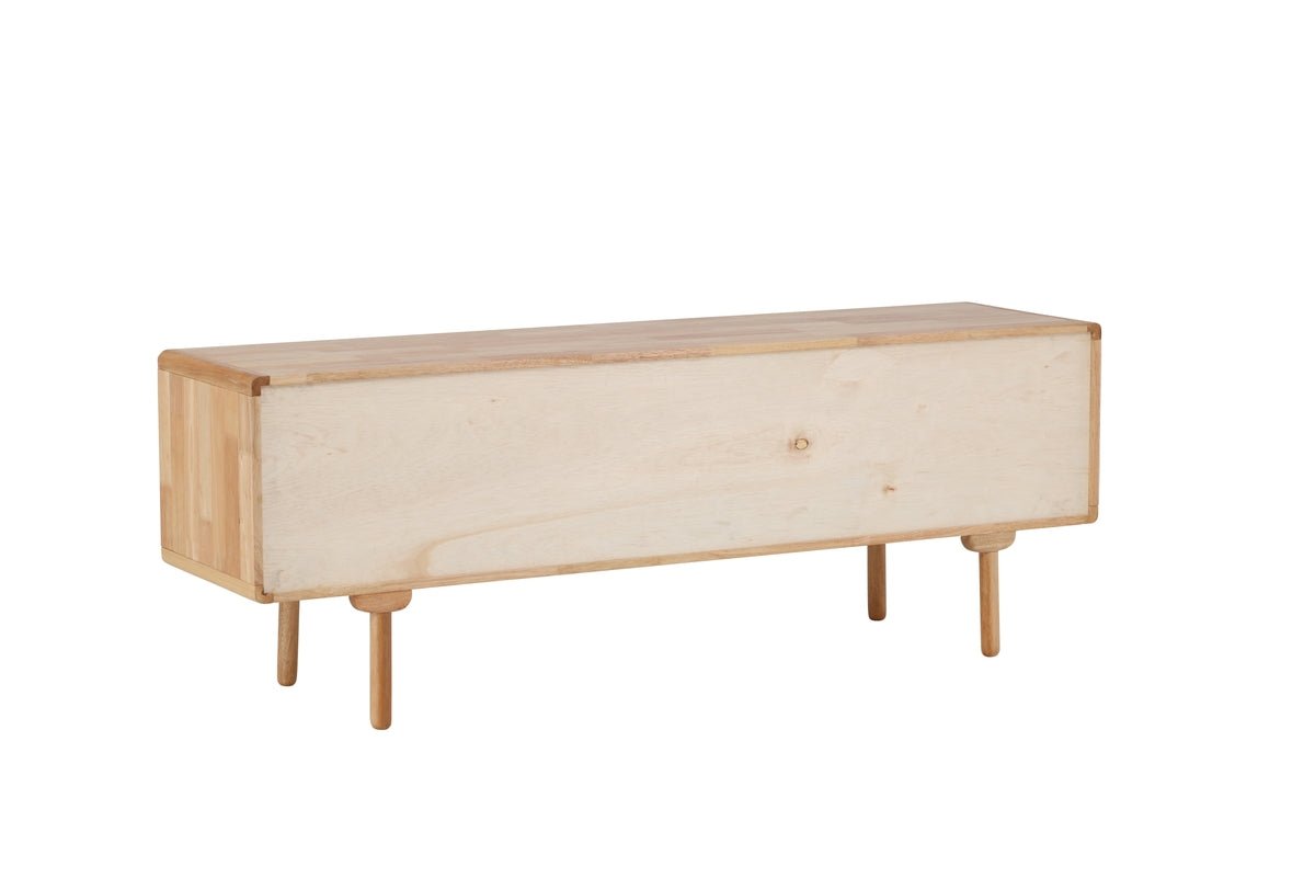 Luxusbetten24 Kommode Feri Sideboard 180 cm Gummibaumholz Natur Wohnzimmer
