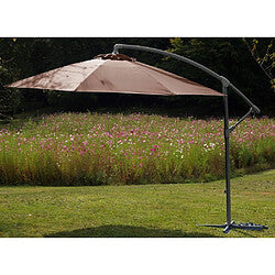 Alizé Parasol desporté rond 3 m - Taupe