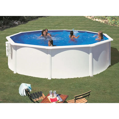 GRE Piscina Acero Blanco Modelo Bora Redonda 3,70