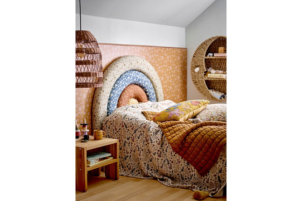 Luxusbetten24 Manaia Überwurfdecke Bunt 160x130 aus recycelter Baumwolle