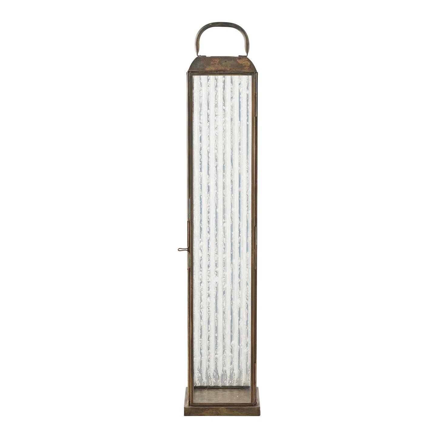 Luxusbetten24 Solmera Gartenkerzenlaterne Metall Glas Bronze für Außen