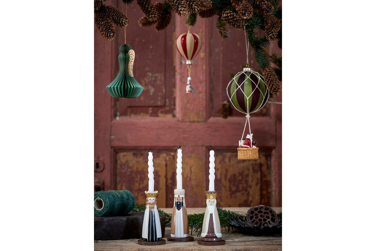 Luxusbetten24 Ylva Kerzenhalter-Set FSC®-Buchenholz 3er-Set