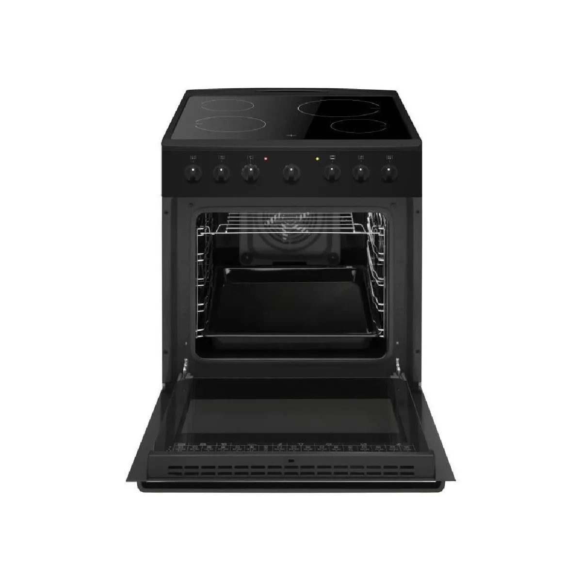 Amica ACV6003RN Cocina Vitrocerámica 60 Cm 4 Quemadores Multifunción Negro