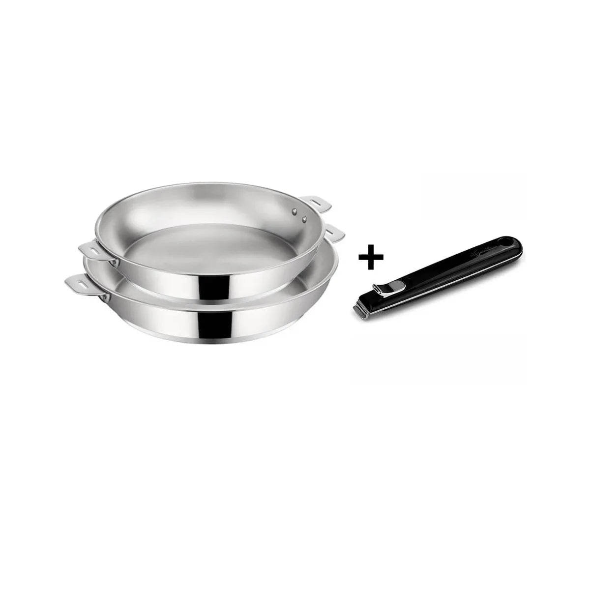 Lot de 2 Poêles Inox 24 et 28cm Salvaspazio+ Lagostina Inox MKR00012783546