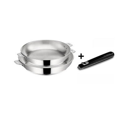 Lot de 2 Poêles Inox 24 et 28cm Salvaspazio+ Lagostina Inox MKR00012783546