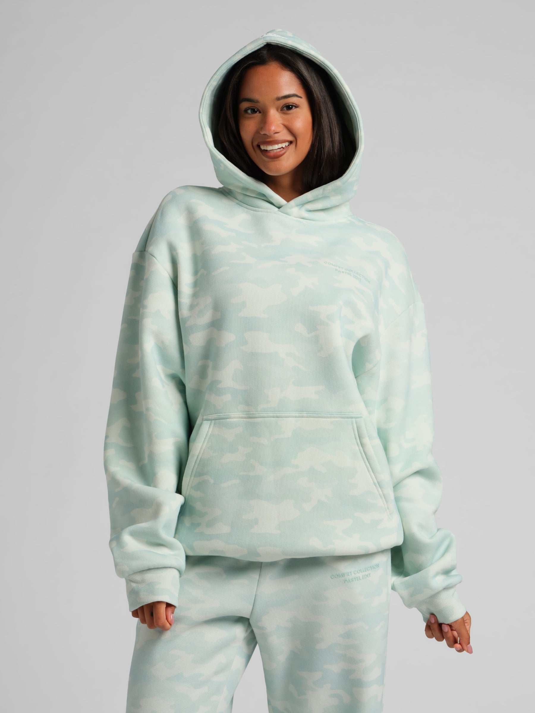 Comfrt Camo Kapuzenpullover Schweres Weiches Camouflage Design Unisex
