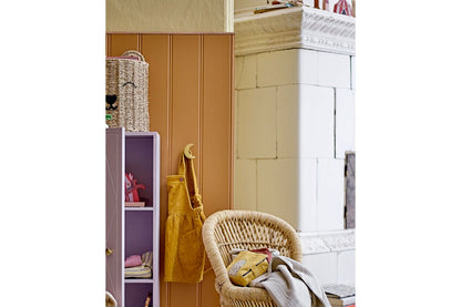 Luxusbetten24 Wandschrank Lana Violett Holz Kabinett mit Messinggriff Musterfront