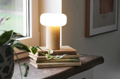 Haldvyn Tischlampe Modernes Bambus Beige Design Stilvoll