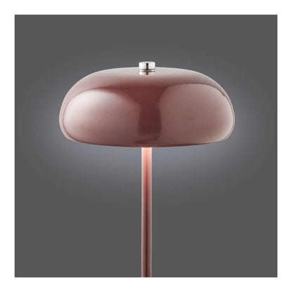Luxusbetten24 Elviora Tischlampe Design aus Metall, LED, Bordeaux