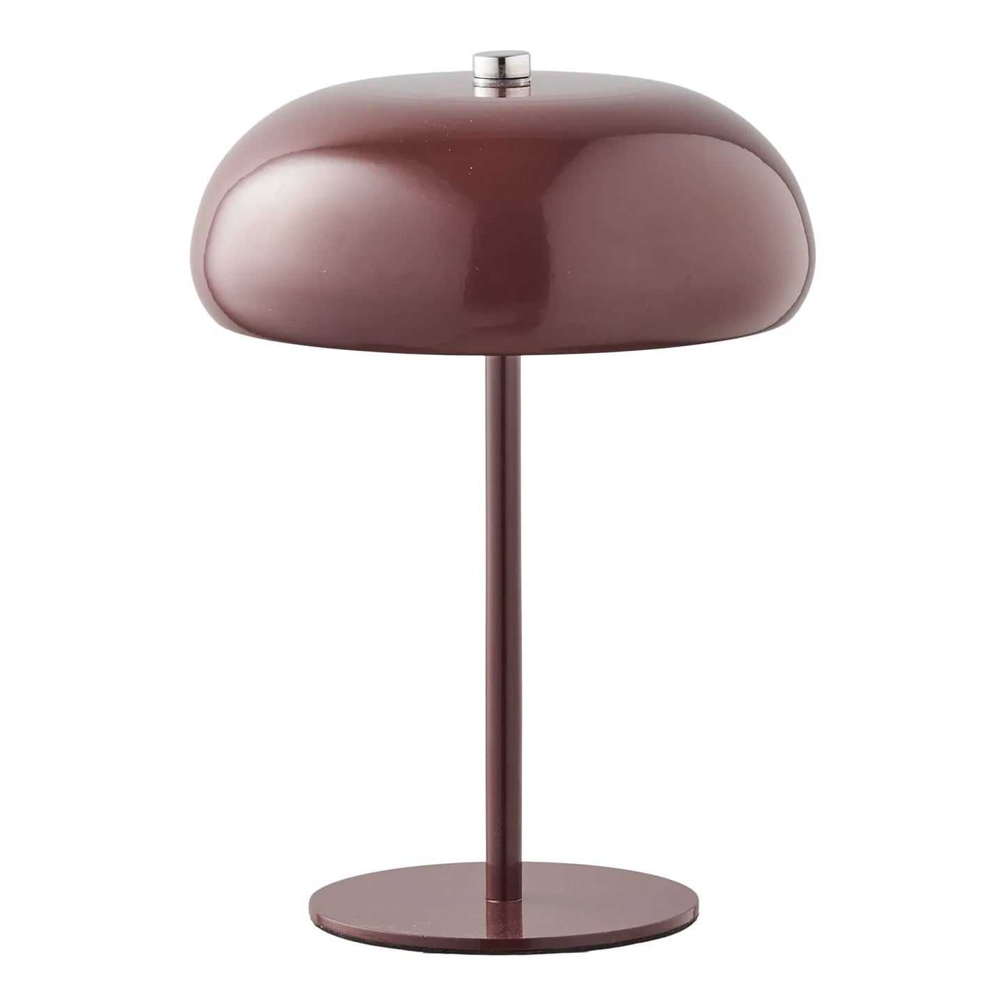 Luxusbetten24 Elviora Tischlampe Design aus Metall, LED, Bordeaux