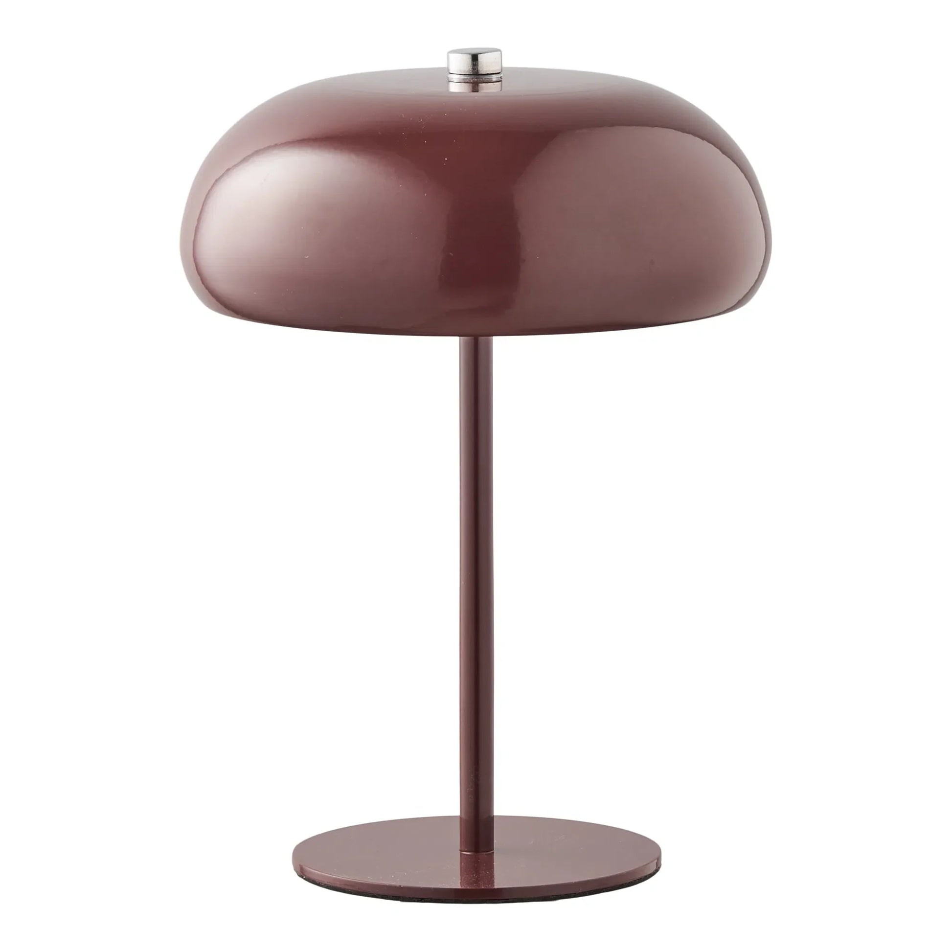 Luxusbetten24 Elviora Tischlampe Design aus Metall, LED, Bordeaux